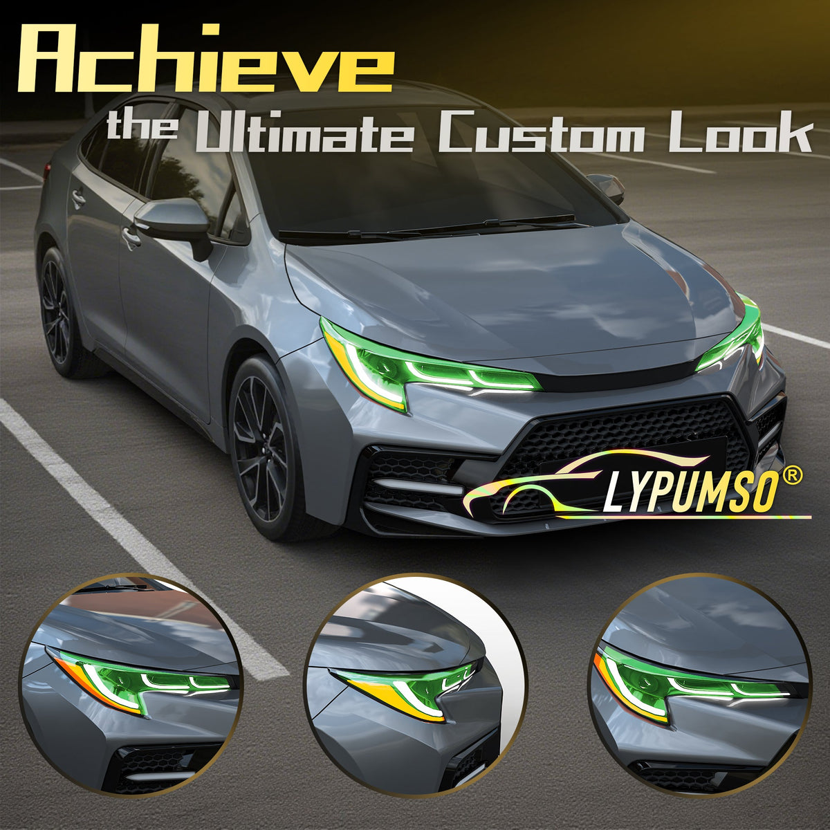 Headlight and taillight tint film — Green (2)