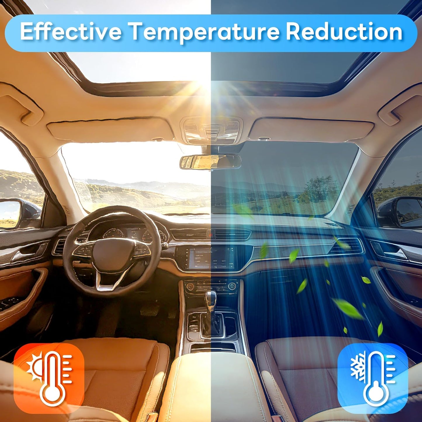 LYPUMSO Ceramic Car Window Tint Film Privacy Anti-Glare & Heat Reduction Window Tint for Cars