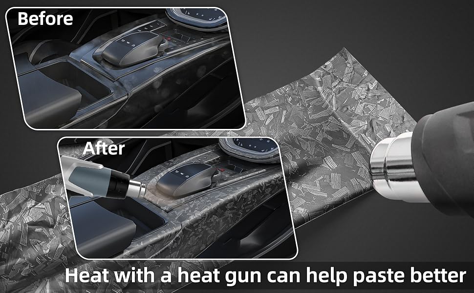 Lypumso Matte Grey Forged Carbon Fiber Vinyl Wrap Roll - detail image 4
