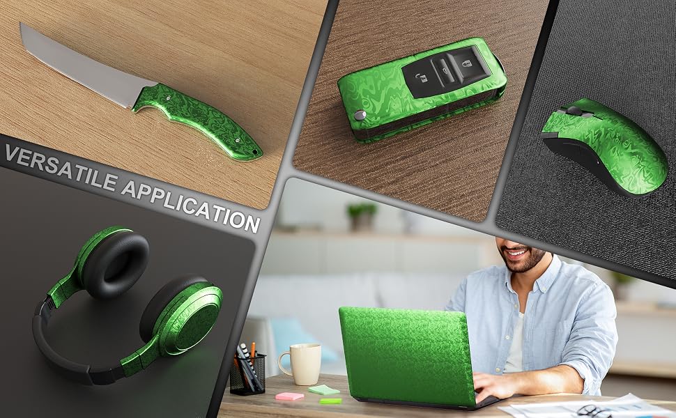 Lypumso Green PET Damascus Forged Vinyl Wrap - detail image 4