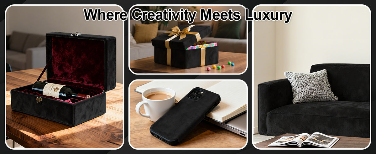 Lypumso Black Suede Fabric Wrap for Car Interior 12in x 59in - detail image 8