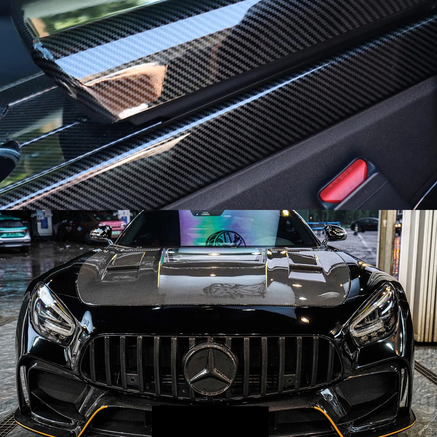 Lypumso® 6D Black Carbon Fiber Vinyl Wrap Including Tool Kit