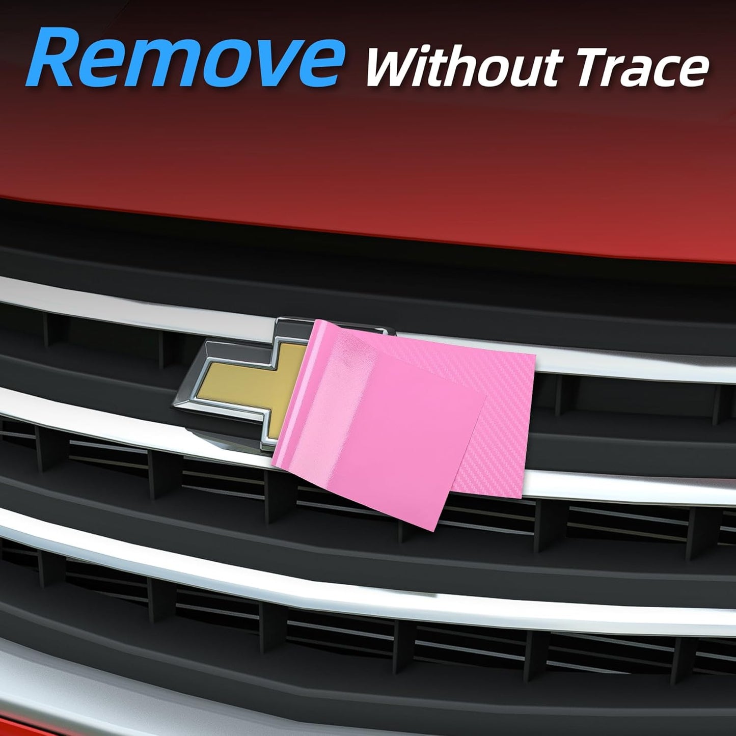 Lypumso® 6PCS Auto Emblem Vinyl Wrap Kit (Pink Carbon Fiber)