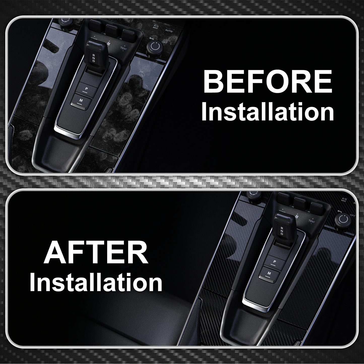 Lypumso® 6D Black Carbon Fiber Vinyl Wrap Including Tool Kit