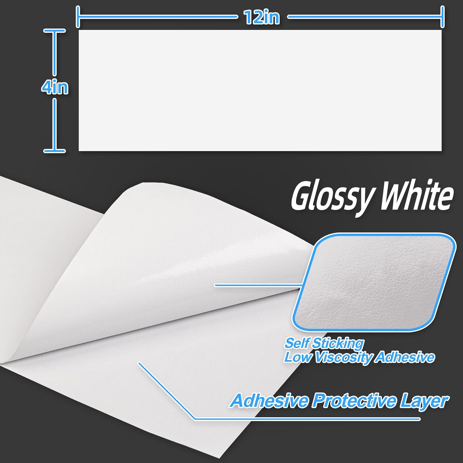 Lypumso® 6PCS Auto Emblem Vinyl Wrap Kit (High Gloss White)