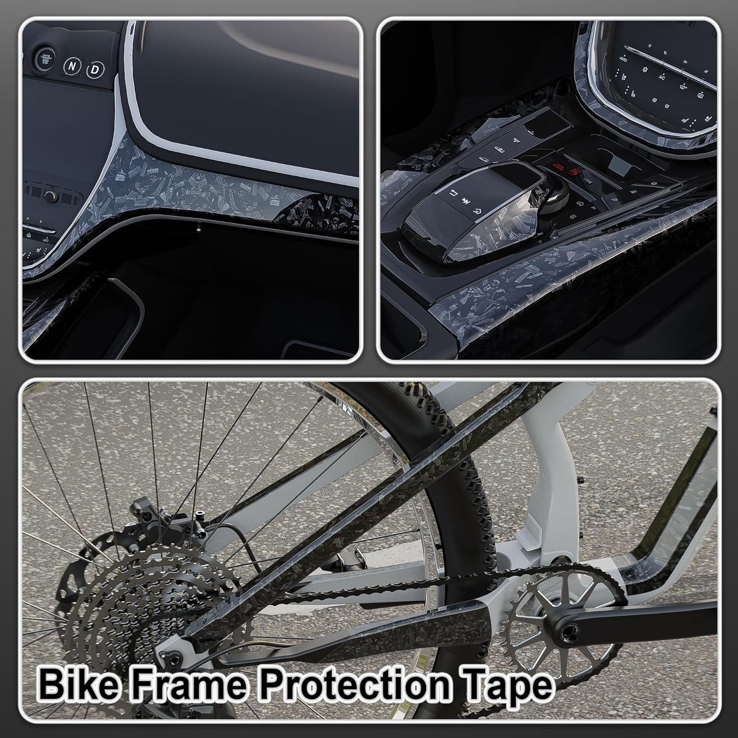 Lypumso® Gloss Grey Forged Carbon Fiber Tape