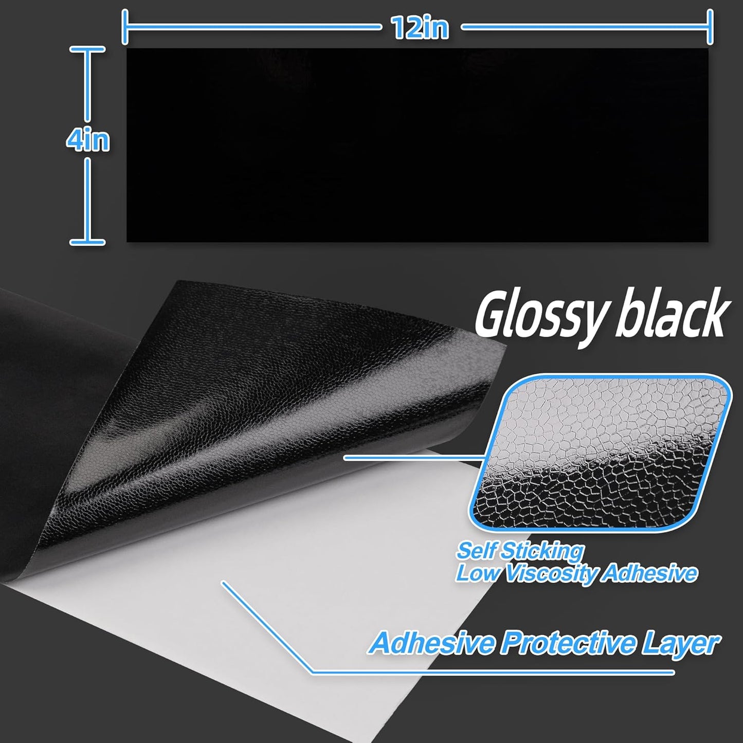 Lypumso® 6PCS Auto Emblem Vinyl Wrap Kit (High Gloss Black)