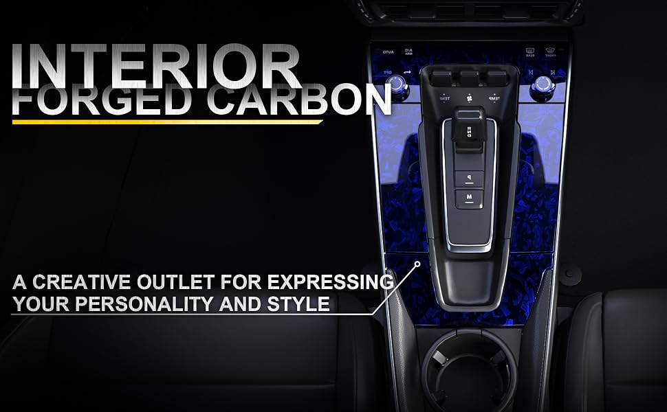 Lypumso Blue Gloss Forged Carbon Fiber Vinyl Wrap with 4PCS Tool Kits 1ft x 5ft - detail image 2