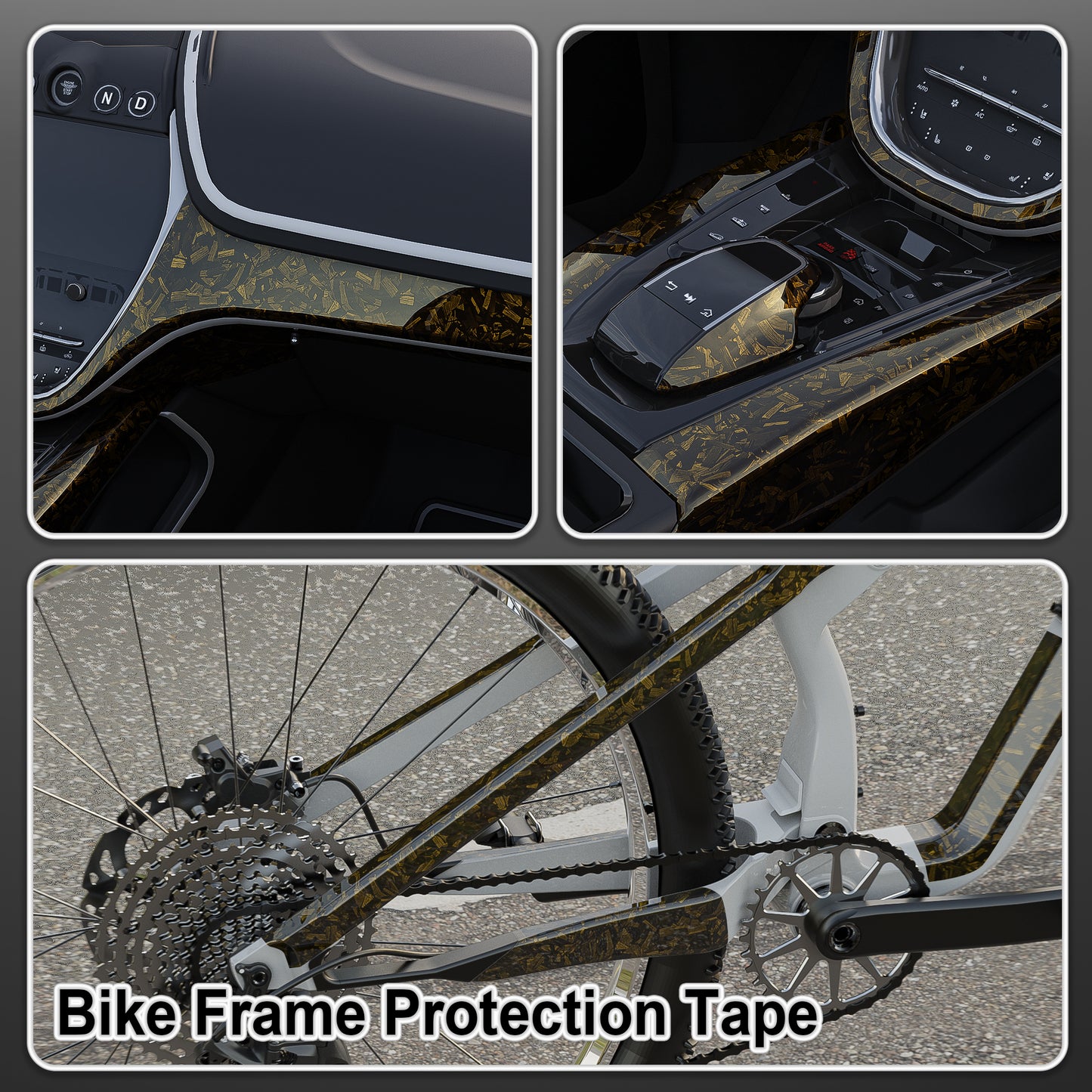 Lypumso® Gloss Yellow Forged Carbon Fiber Tape
