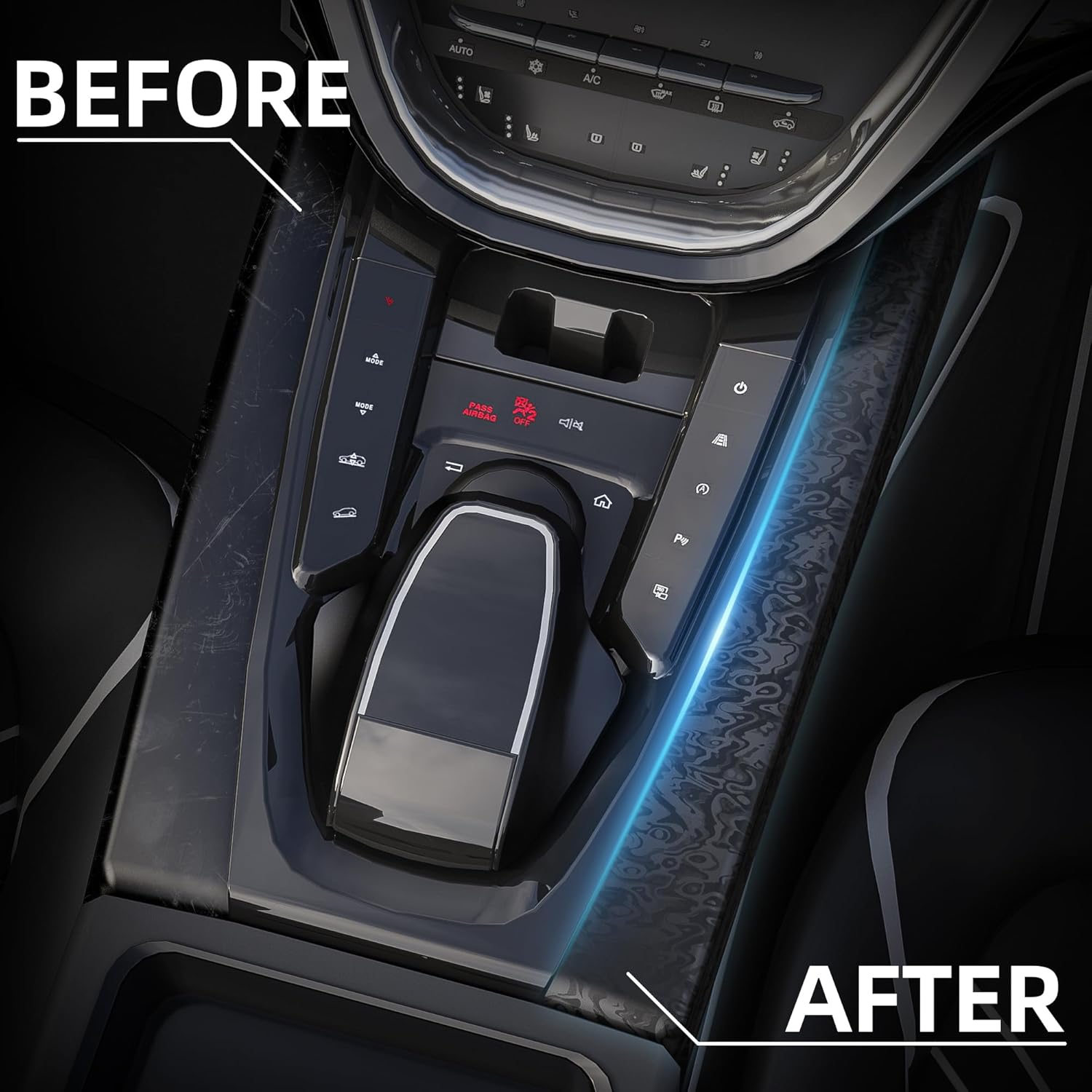 Lypumso® 3D Cosmic Ghost Forged Carbon Fiber Vinyl Wrap with Tool kits