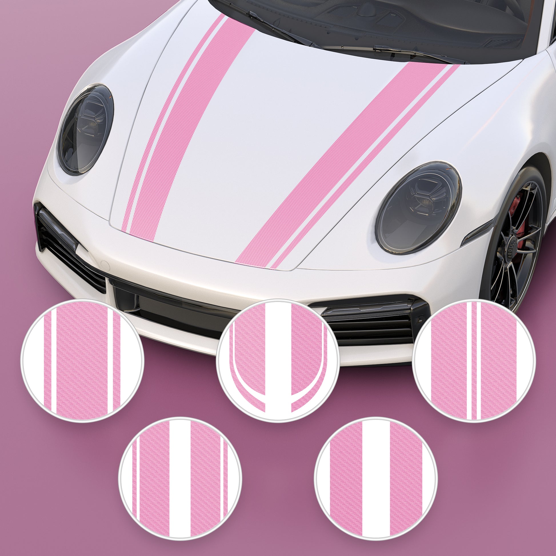Lypumso® 3D Pink Carbon Fiber Vinyl Wrap Tape with Tools Kits