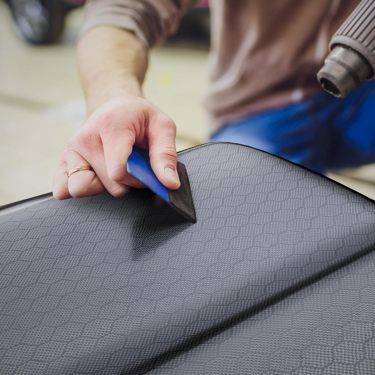 Lypumso® Honeycomb Carbon Fiber Vinyl Wrap (Grey)