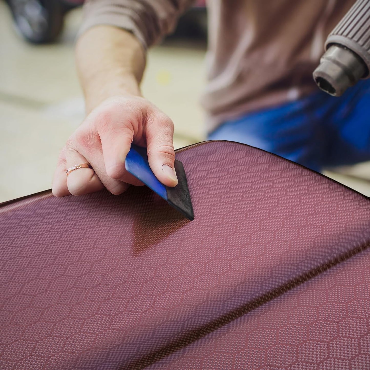Lypumso® Honeycomb Carbon Fiber Vinyl Wrap (Dark Red)