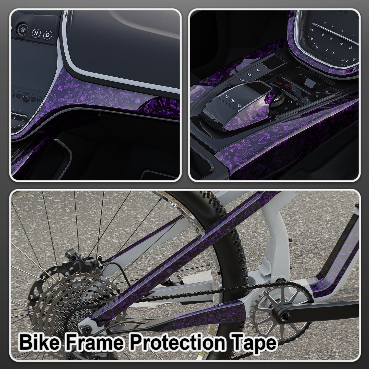 Lypumso® Gloss Purple Forged Carbon Fiber Tape