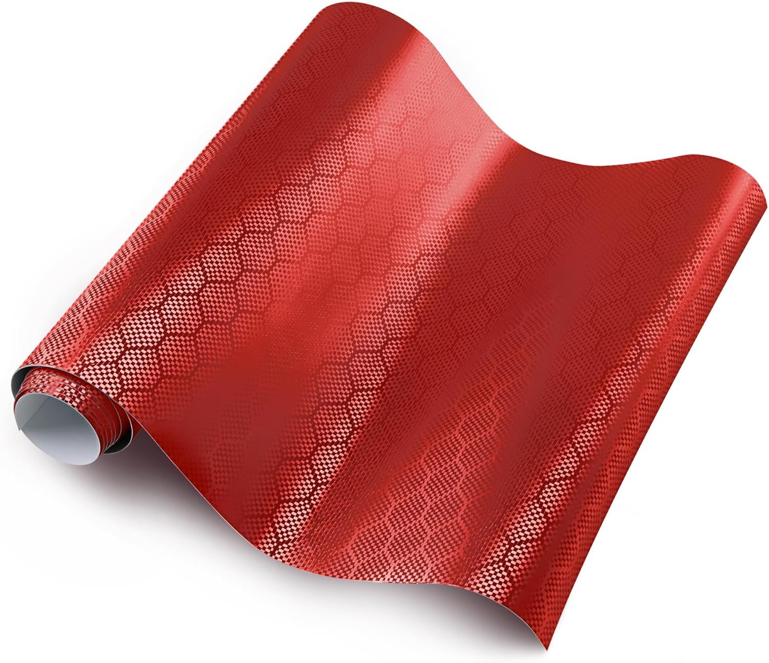 Lypumso® Honeycomb Carbon Fiber Vinyl Wrap (Red)