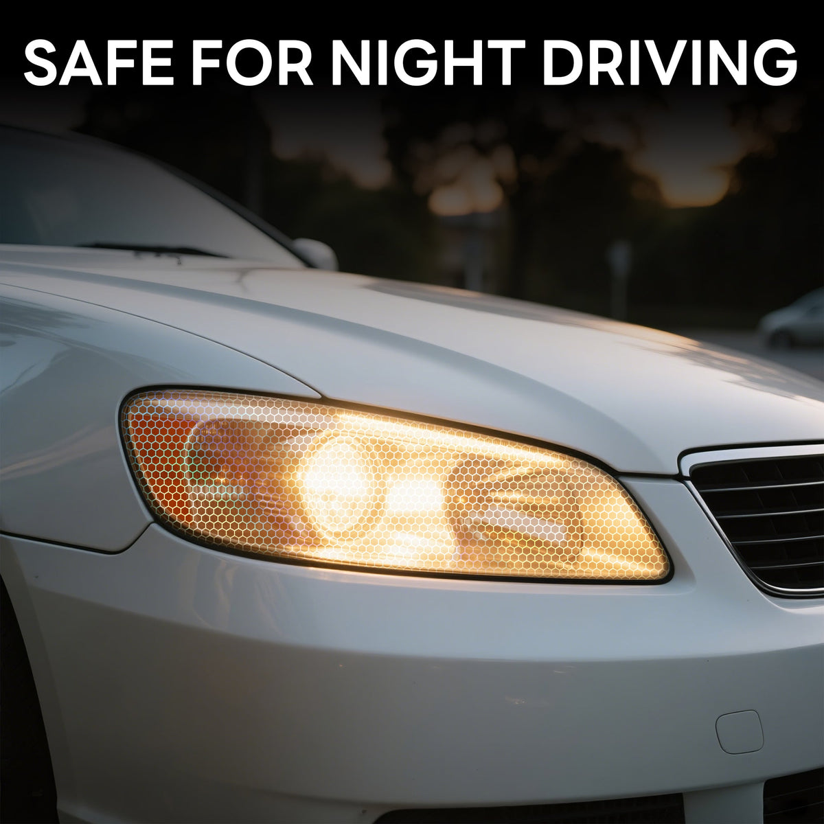 Hex headlight tint film — Orange (2)