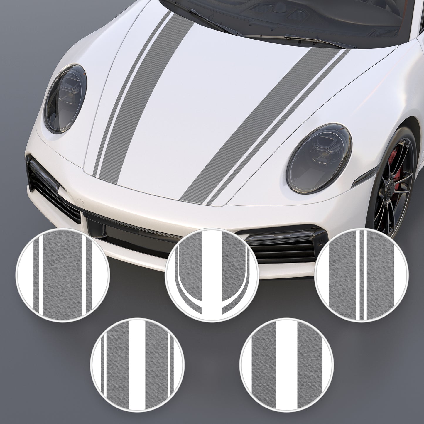 Lypumso® 3D Grey Carbon Fiber Vinyl Tape with Tools Kits