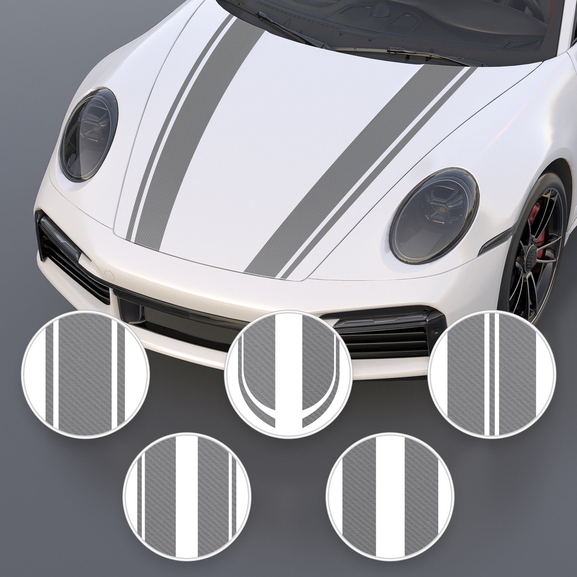 Lypumso® 3D Grey Carbon Fiber Vinyl Tape with Tools Kits