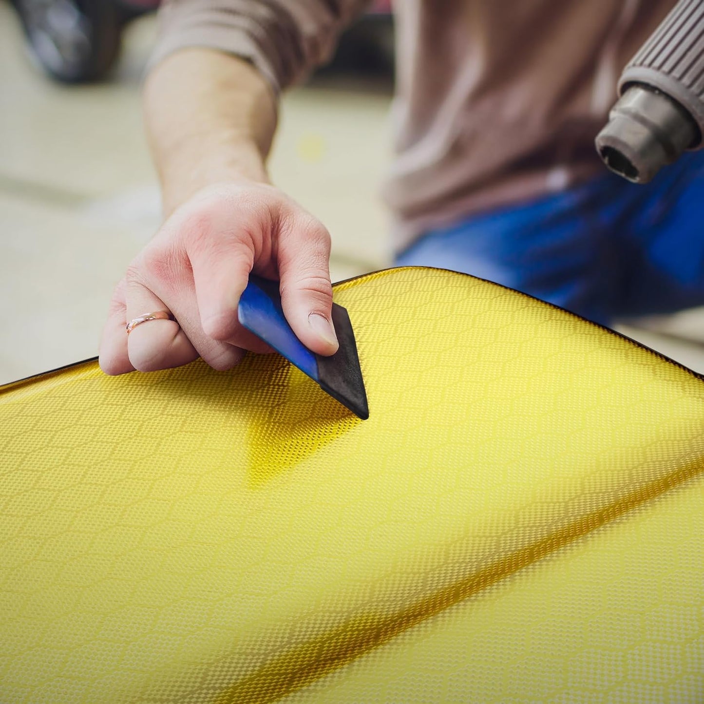 Lypumso® Honeycomb Carbon Fiber Vinyl Wrap (Gold)
