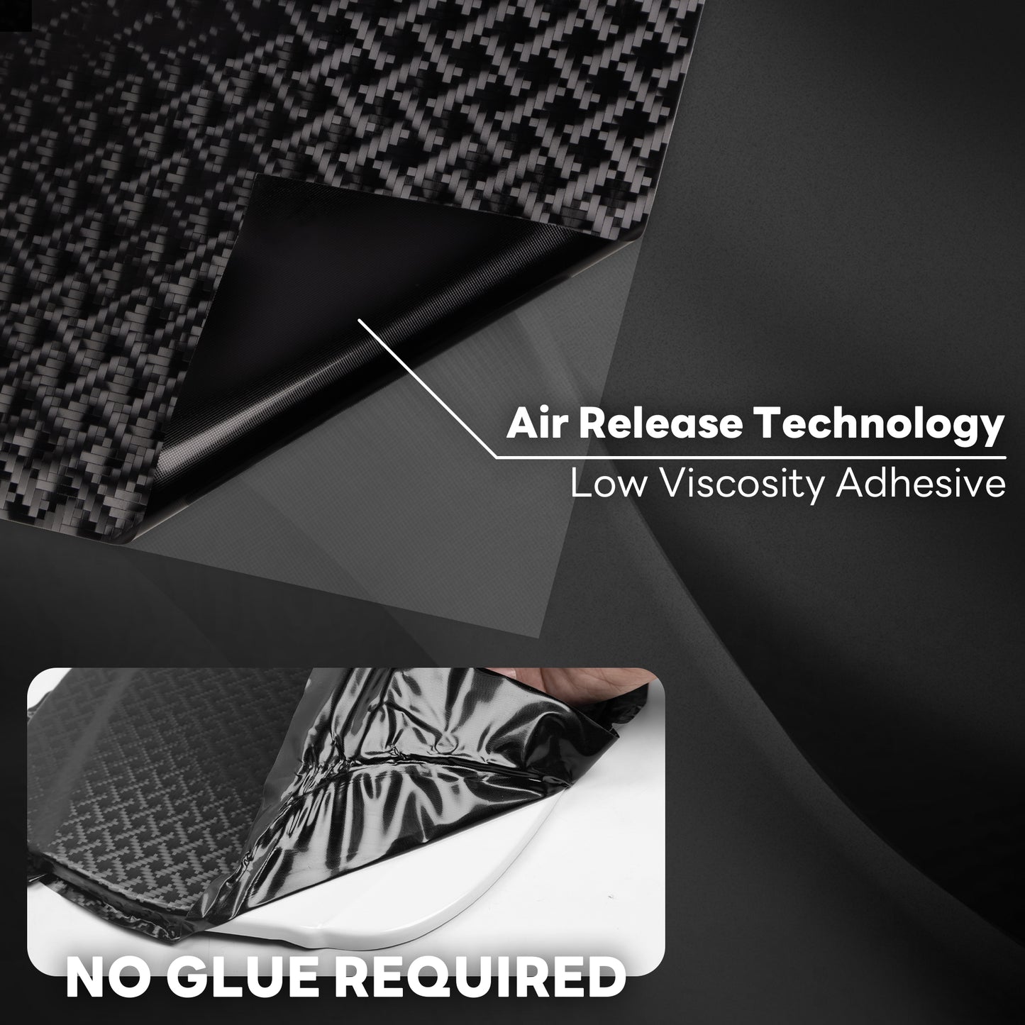 Lypumso® Grid Brushed Metal Carbon Fiber Vinyl Wrap