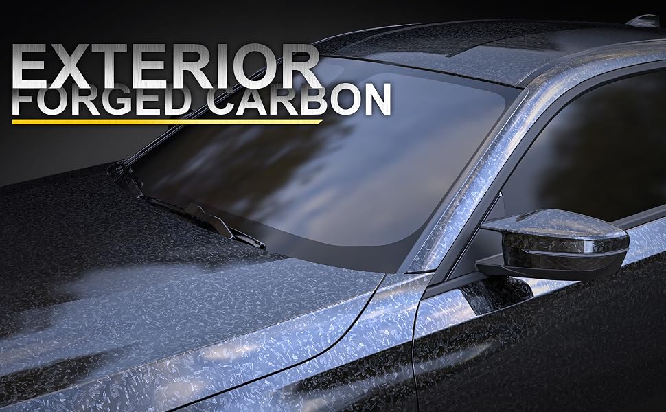 Lypumso Glossy Grey Forged Carbon Fiber Vinyl Wrap - detail image 2