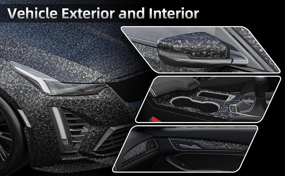 Lypumso Matte Grey Forged Carbon Fiber Vinyl Wrap Roll - detail image 2
