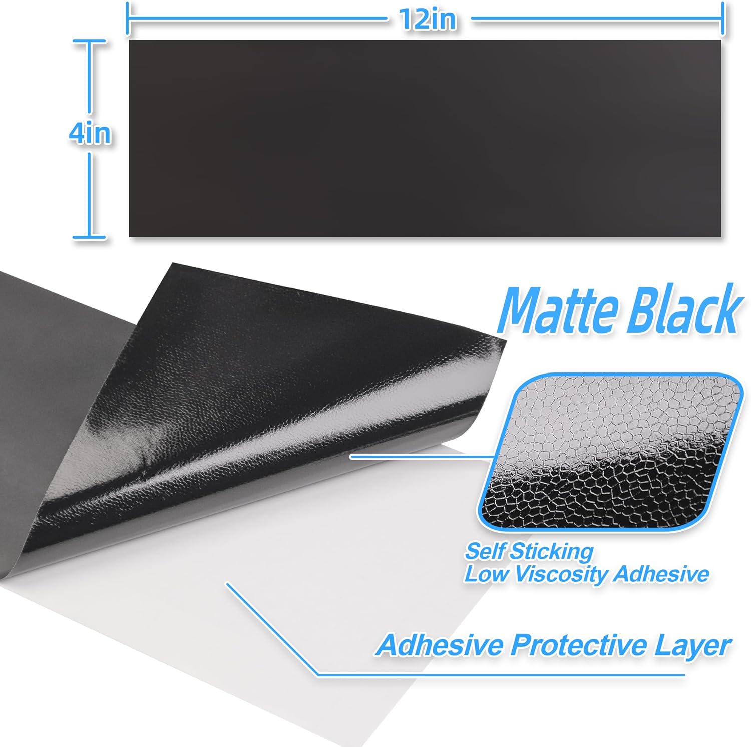 Lypumso® 6PCS Auto Emblem Vinyl Wrap Kit (Matte Black)