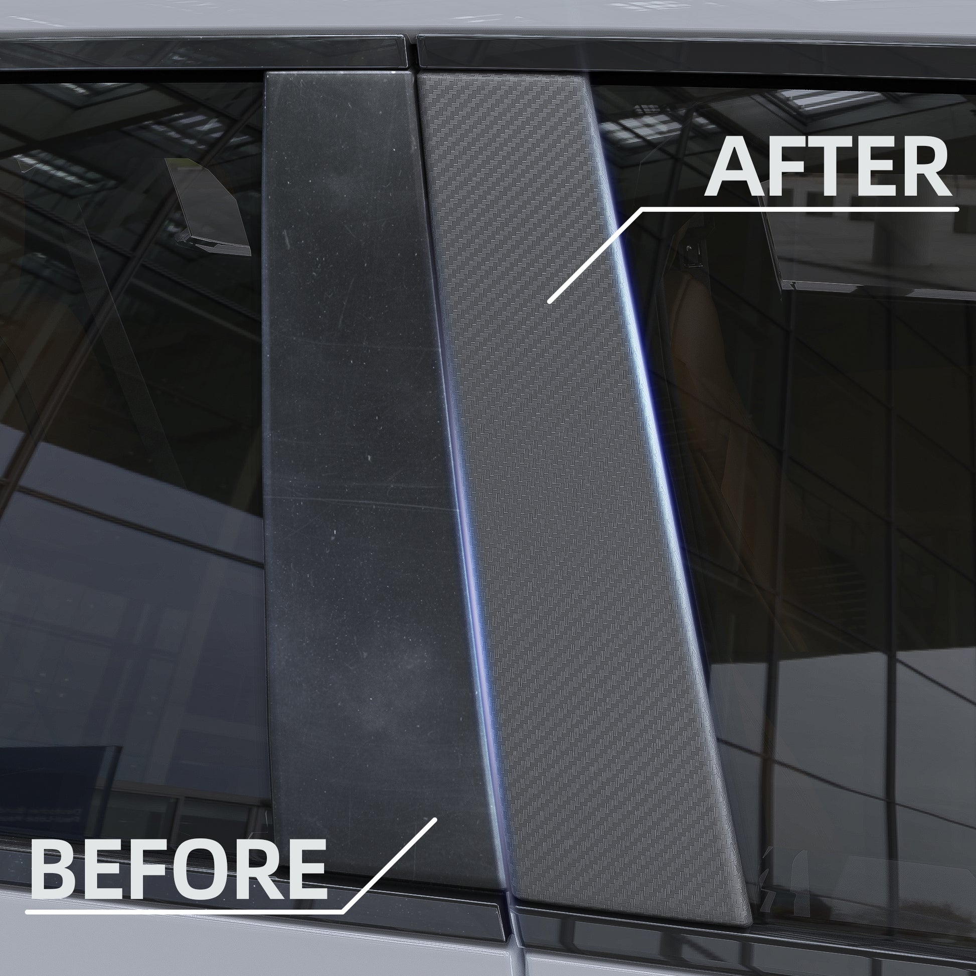 Lypumso® 3D Grey Carbon Fiber Vinyl Tape with Tools Kits