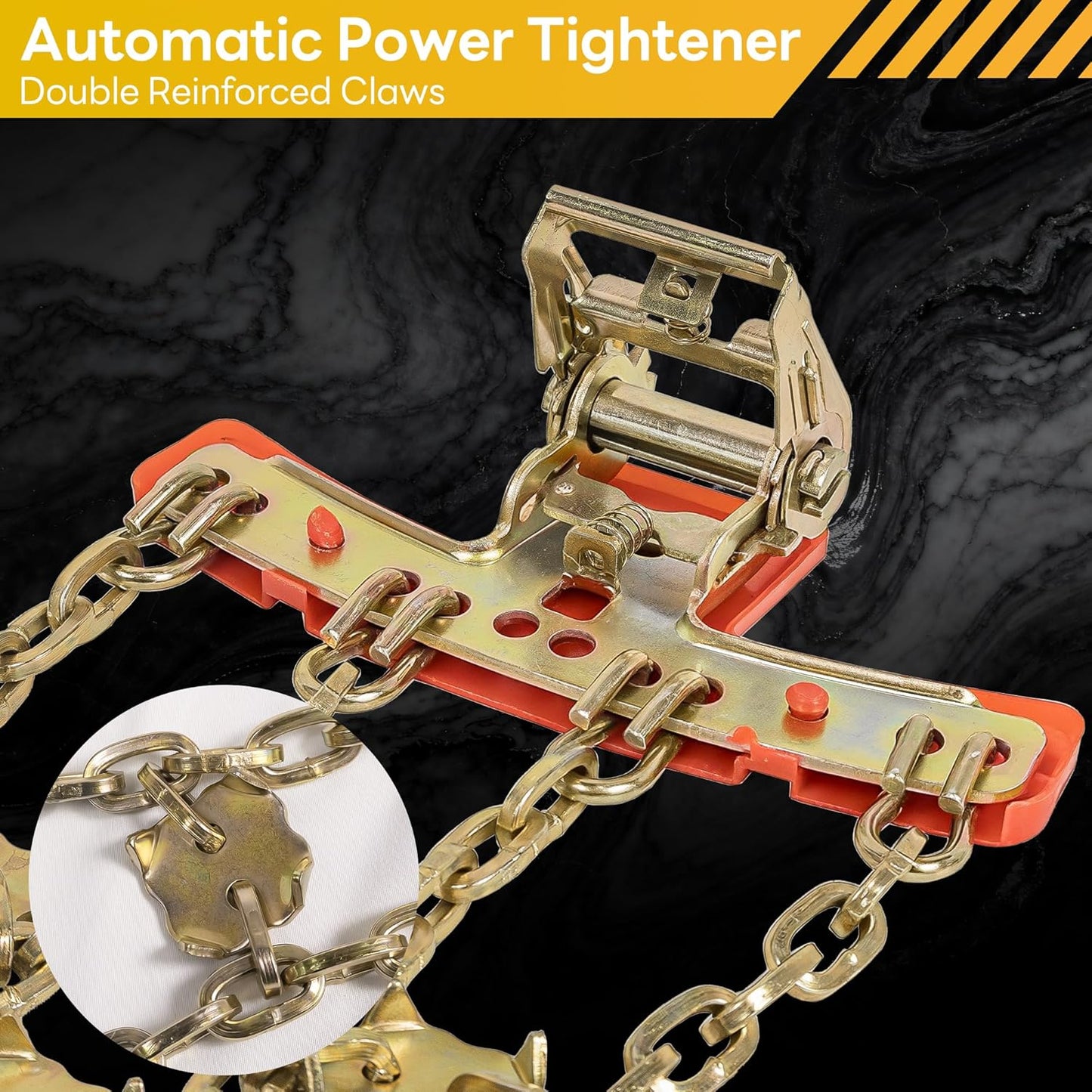 Lypumso® Tire Chains, Snow Chains, Anti-slip Tire Chains for Cars SUVs Pickup Trucks Adjustable Emergency Transaction Ch