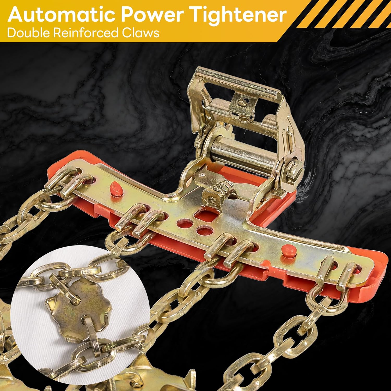 Lypumso® Tire Chains, Snow Chains, Anti-slip Tire Chains for Cars SUVs Pickup Trucks Adjustable Emergency Transaction Ch