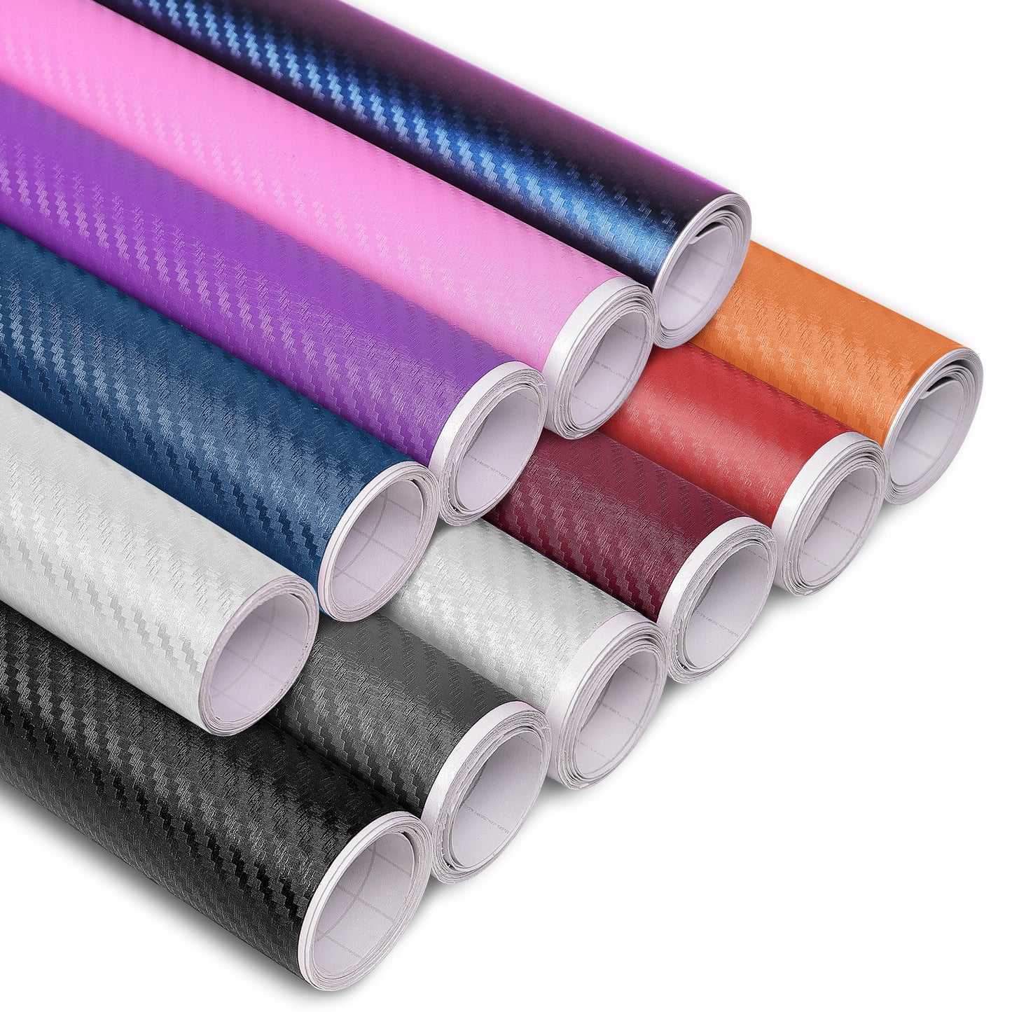 Lypumso® 3D Silver Carbon Fiber Car Vinyl Wrap