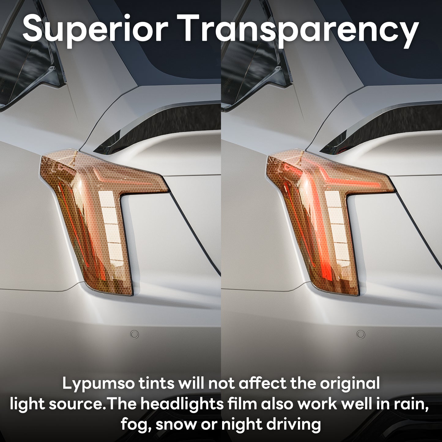 Lypumso® Orange Hex Headlight Tint 12 x 60 In Protection Vinyl Wrap