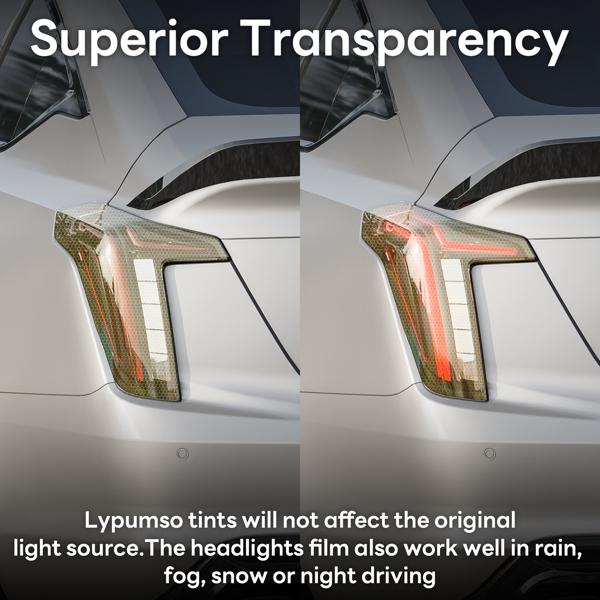 Lypumso® Yellow Hex Headlight Tint 12 x 60 In Protection Vinyl Wrap