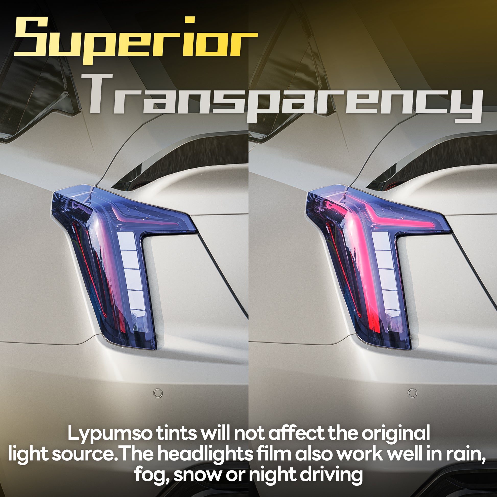 Lypumso® 16 x 60 In Blue Headlight Taillight Car Tint Vinyl Film