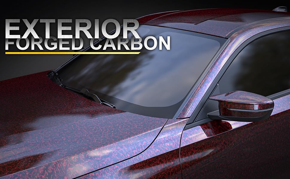 Lypumso Gloss Red Forged Carbon Fiber Vinyl Wrap with 4PCS Tool Kits 1ft x 5ft - detail image 1