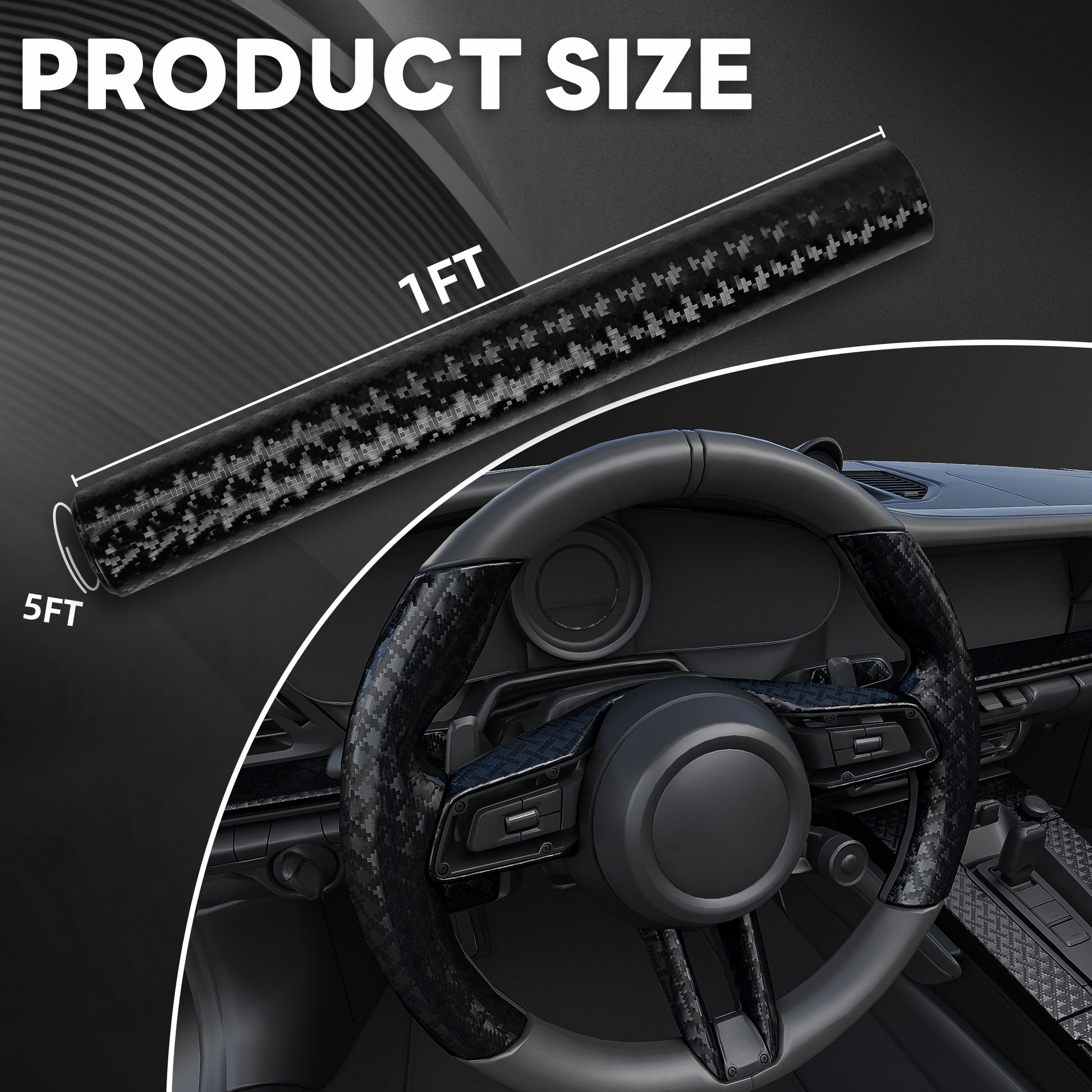 Lypumso® Grid Brushed Metal Carbon Fiber Vinyl Wrap