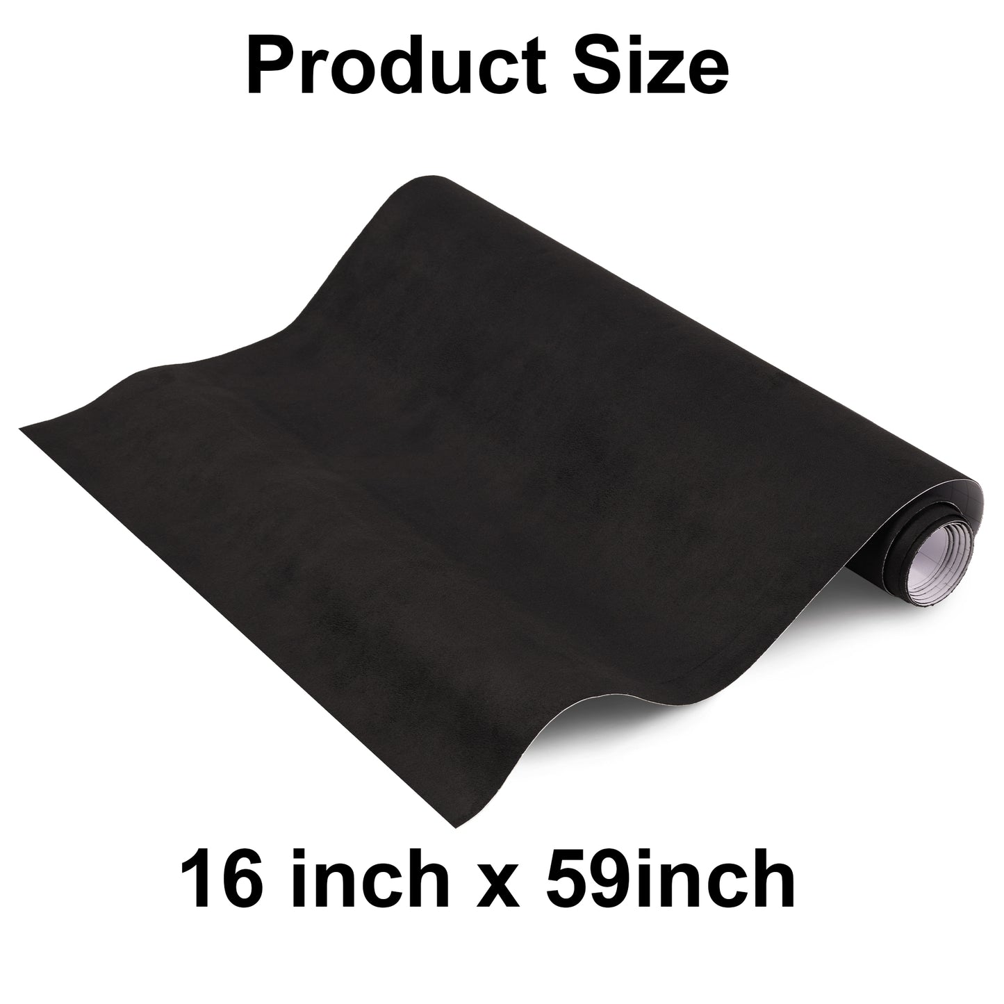 Lypumso® Black Suede Fabric Wrap for Car Interior 16in x 59in