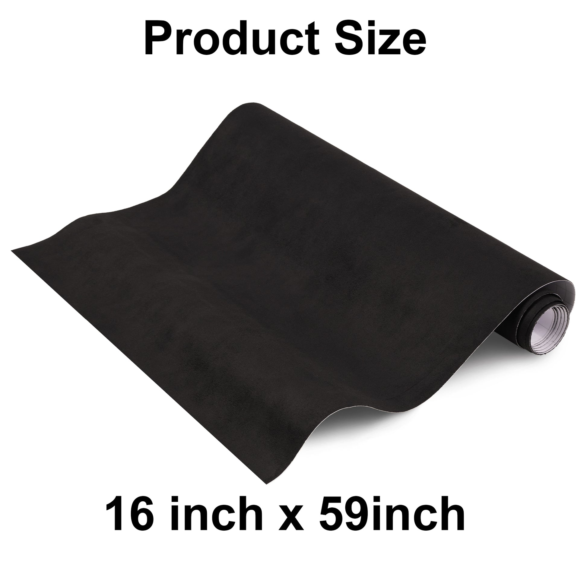 Lypumso® Black Suede Fabric Wrap for Car Interior 16in x 59in