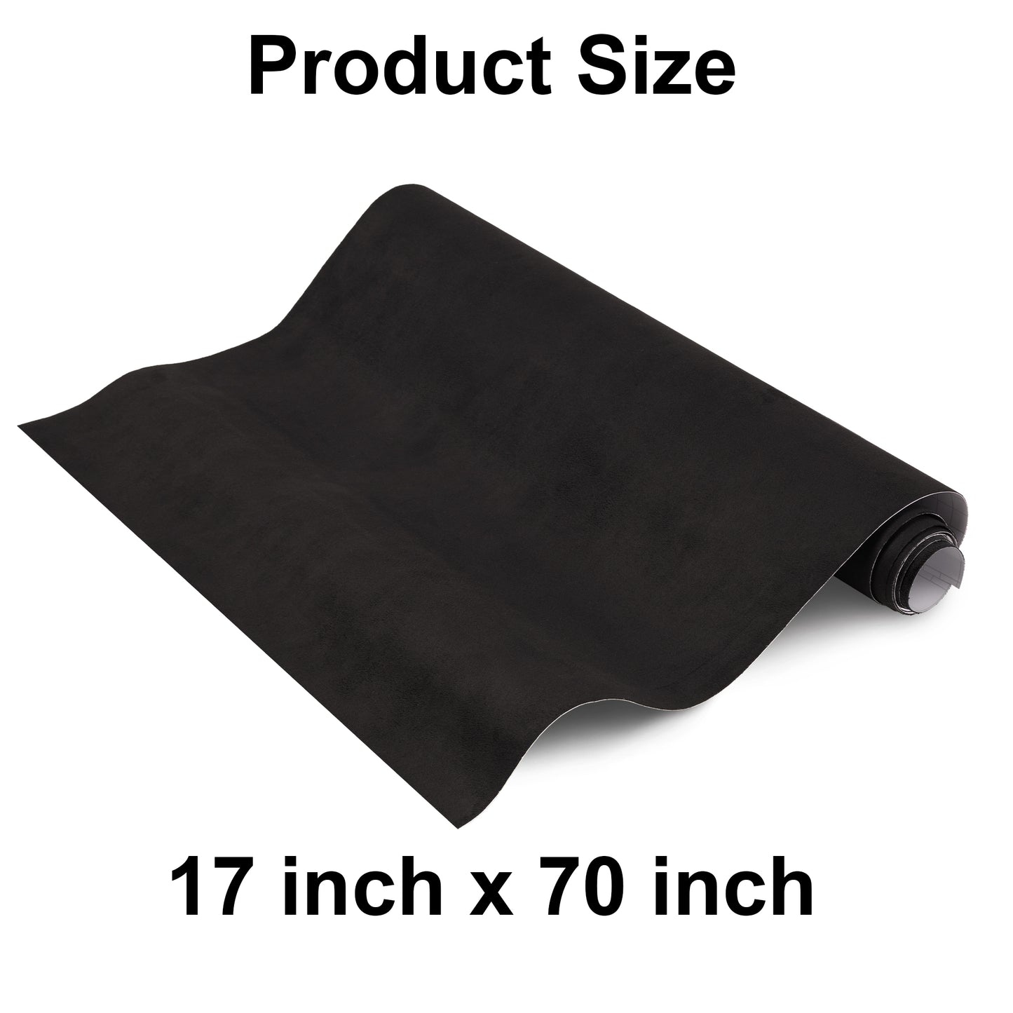 Lypumso® Black Suede Fabric Wrap for Car Interior 17in x 70in