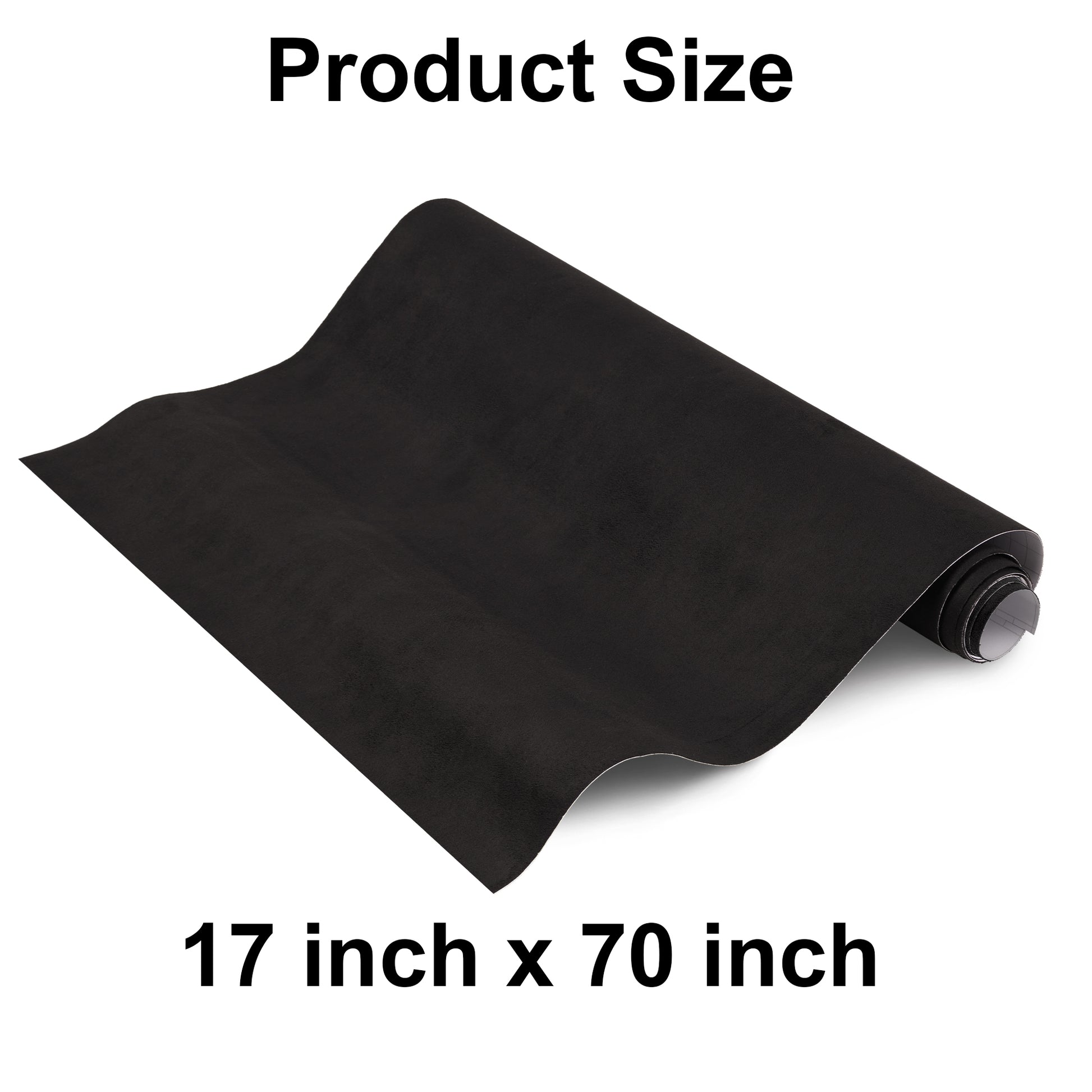 Lypumso® Black Suede Fabric Wrap for Car Interior 17in x 70in