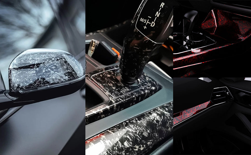 Lypumso Crush Stone Silver Forged Carbon Fiber Vinyl Wrap - detail image 2