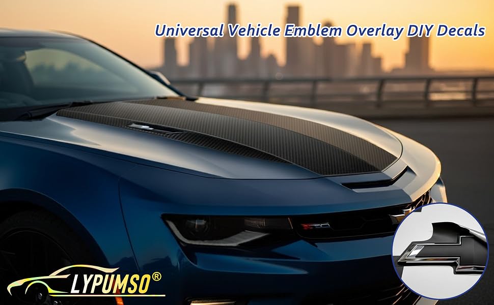 Lypumso 6PCS Auto Emblem Vinyl Wrap Kit (Black Carbon Fiber) - detail image 1