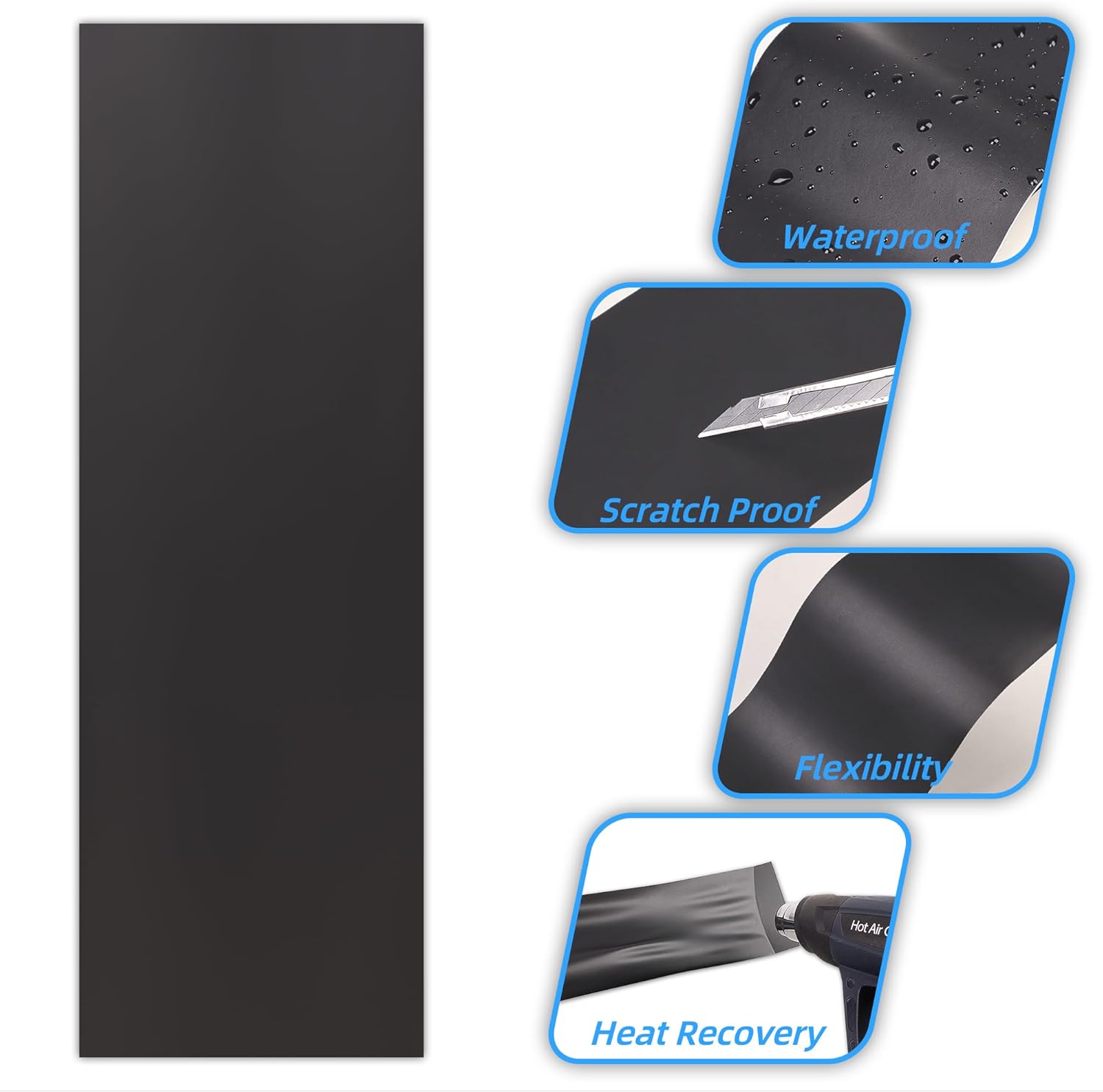 Lypumso® 6PCS Auto Emblem Vinyl Wrap Kit (Matte Black)