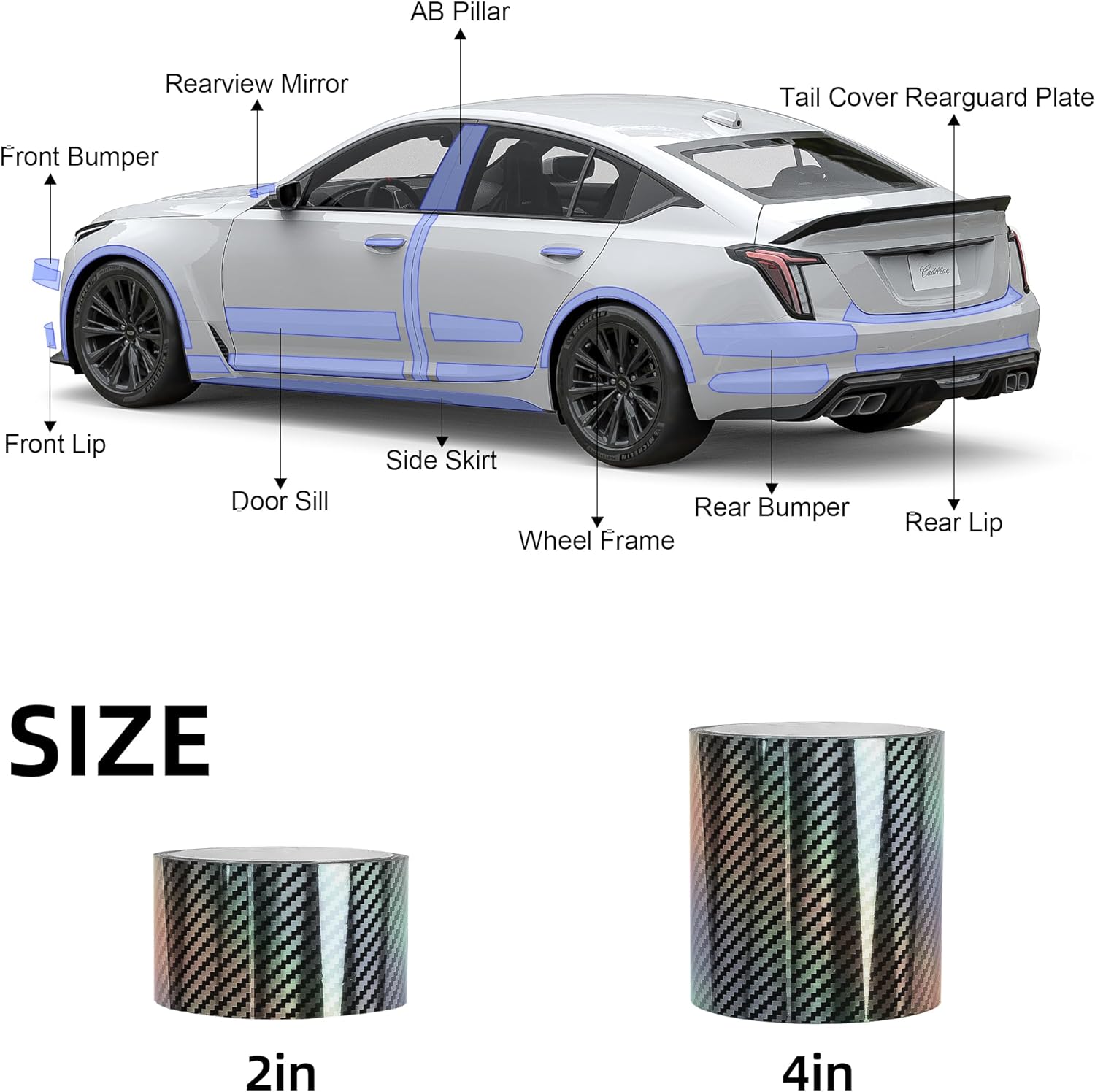 Lypumso® 2D Black Carbon Fiber Vinyl Wrap with Free Tool Kit