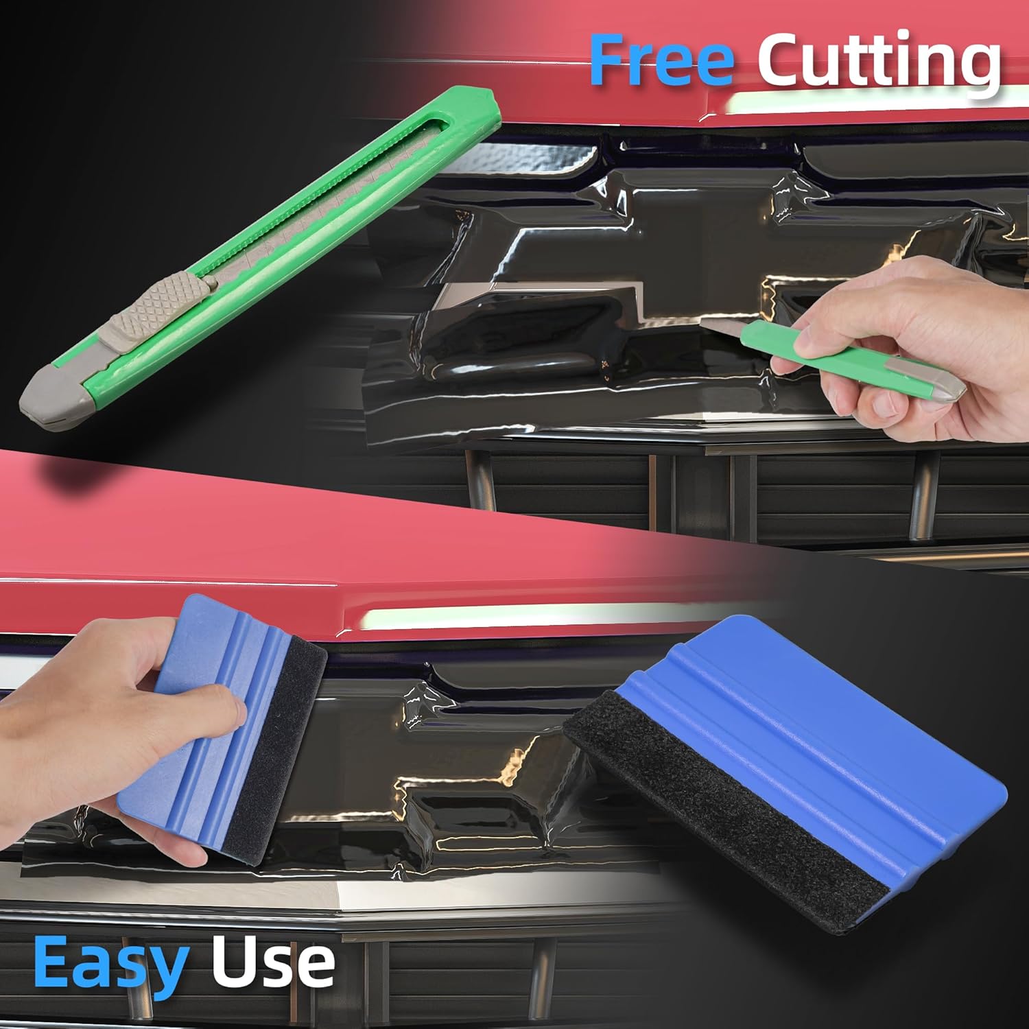 Lypumso® 6PCS Auto Emblem Vinyl Wrap Kit (High Gloss Black)