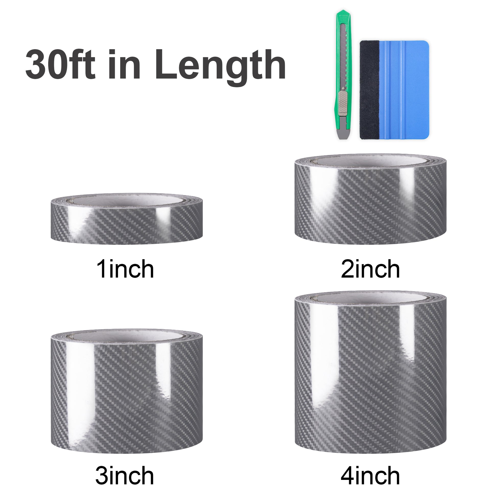 Lypumso® 6D Grey Vinyl Wrap Tape Roll with Tool Kit