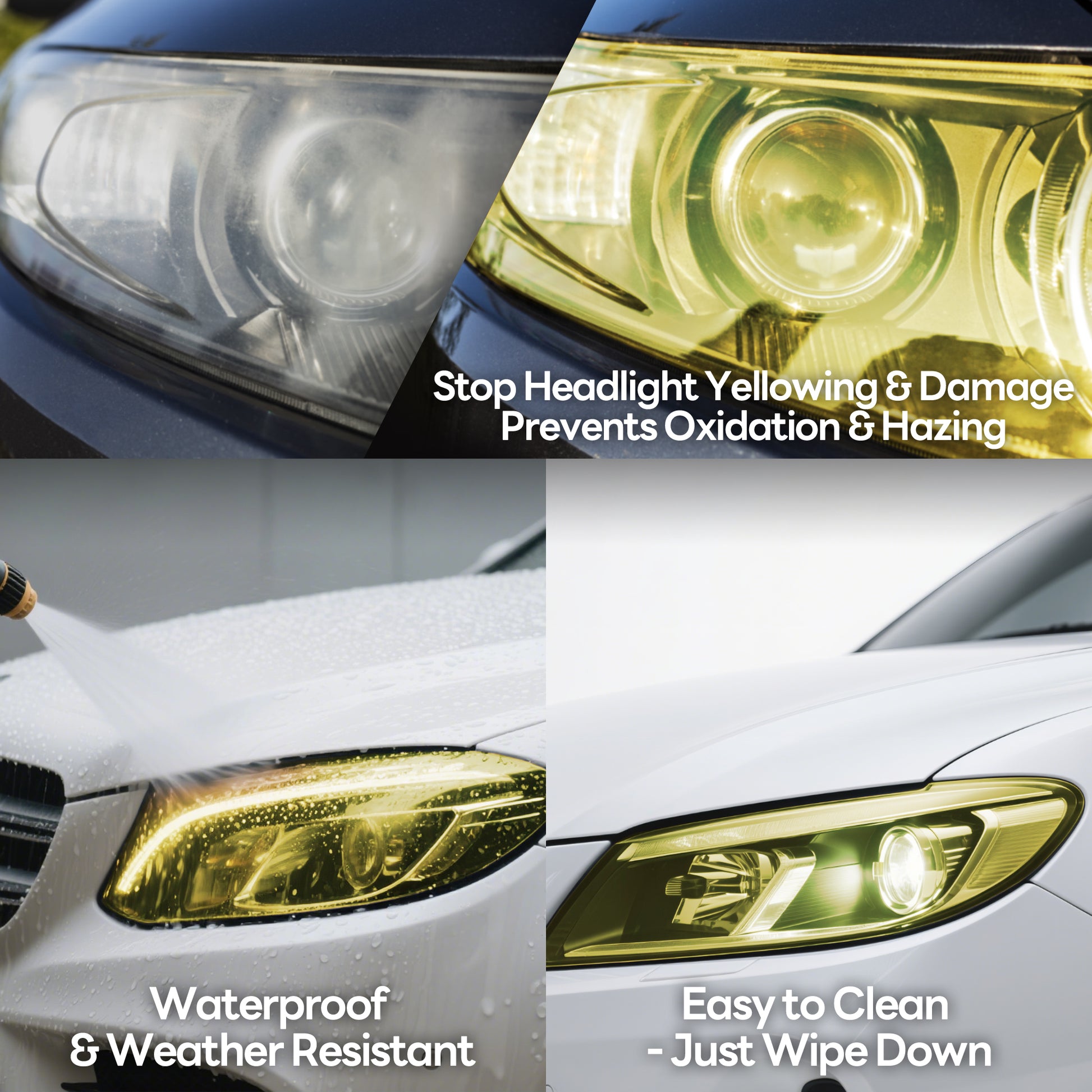 Lypumso® 16 x 60 In Yellow Headlight Taillight Car Tint Vinyl Film