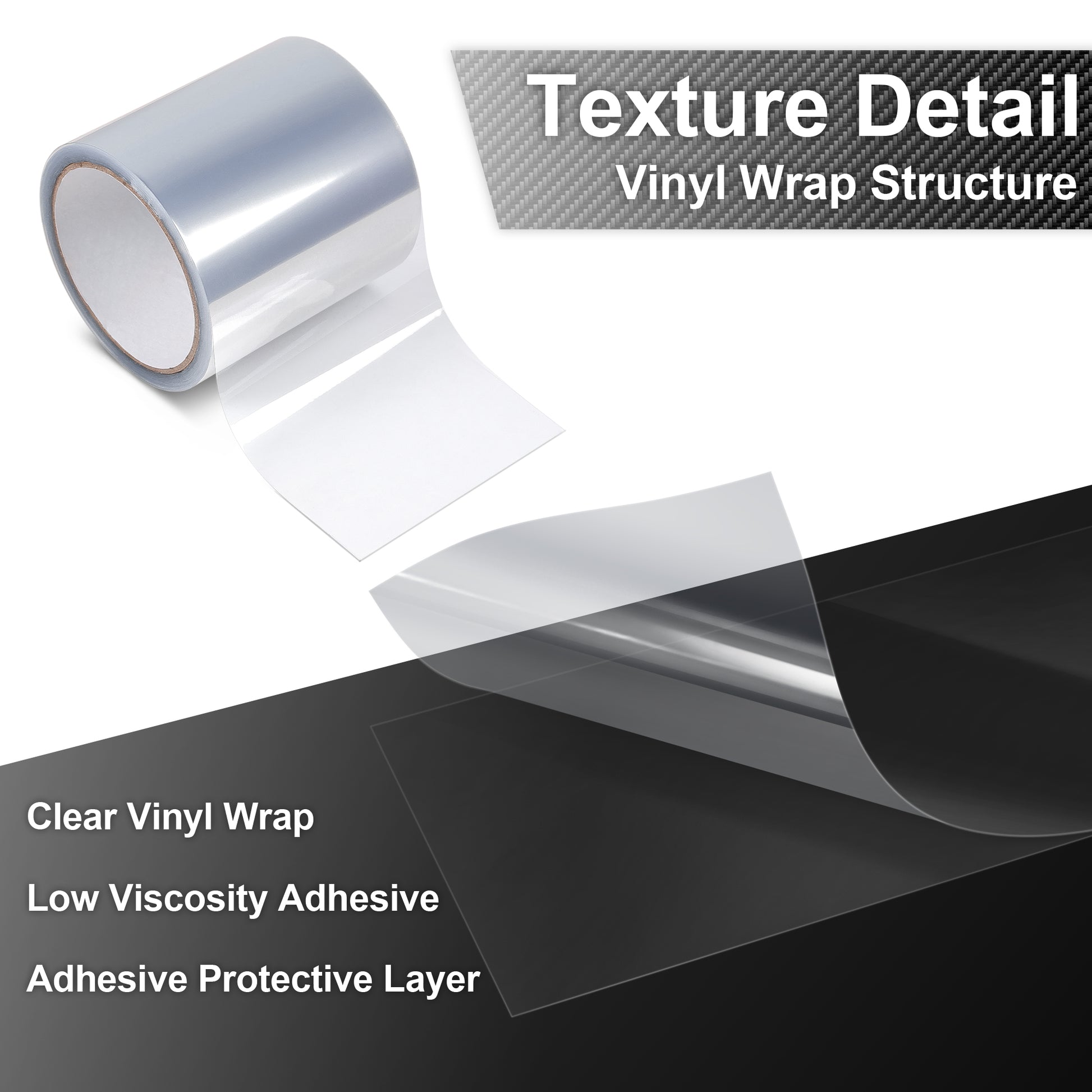 Lypumso® Clear Vinyl Wrap Tape Roll with Tool Kit