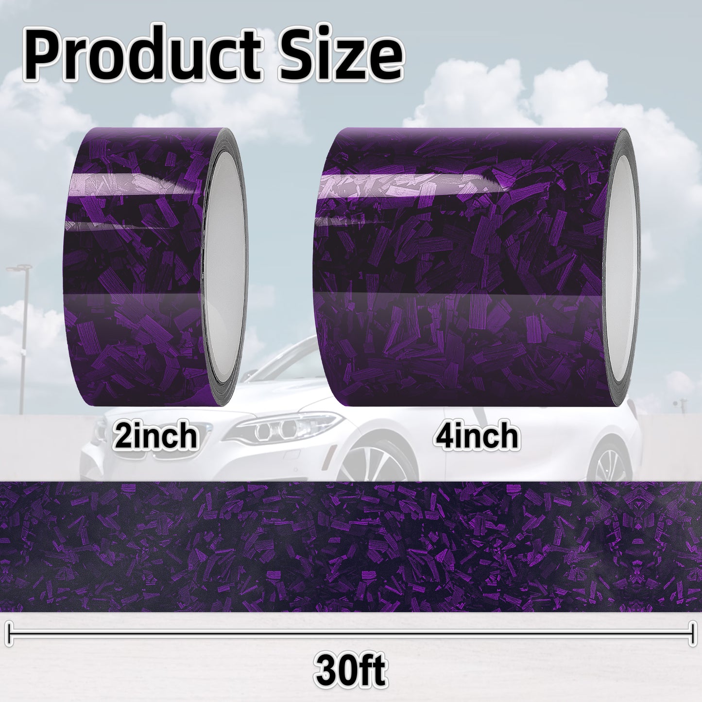 Lypumso® Gloss Purple Forged Carbon Fiber Tape