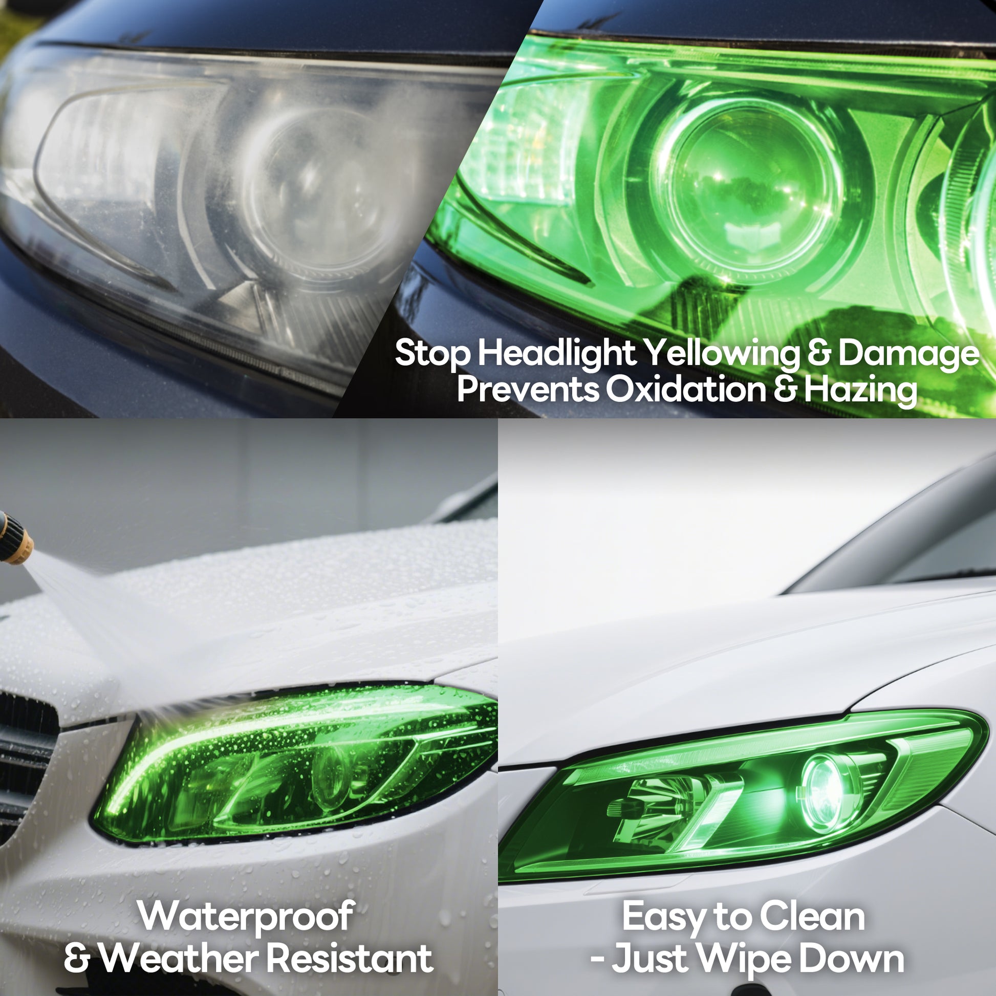 Lypumso® 16 x 60 In Green Headlight Taillight Car Tint Vinyl Film